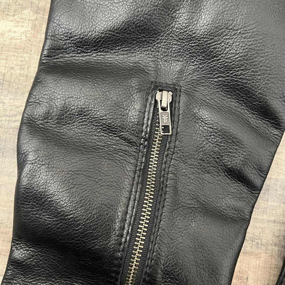 Frye Kelly Black Leather Over the Knee Boots Buckle Strap Block Heel Riding boot - Picture 10 of 12